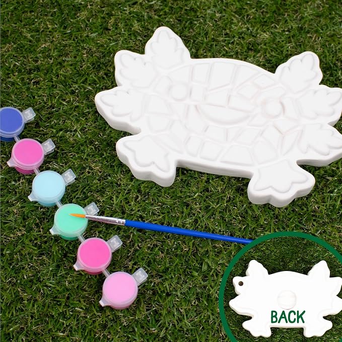 Creative Roots Axolotl Stepping Stone Kit, 7-Inch Paintable Ceramic Stepping - Image 3