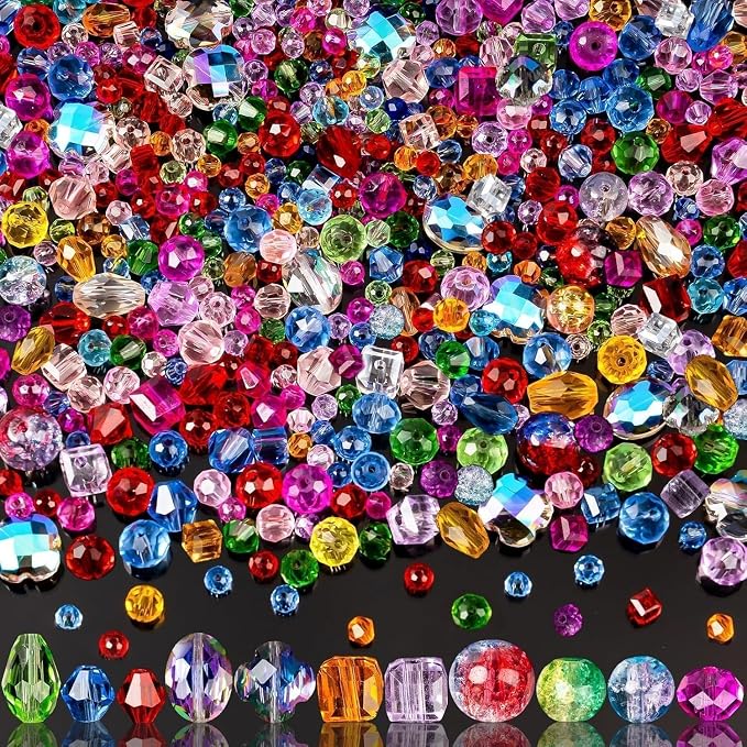 1272pcs Glass Beads for Jewelry Making by OuMuaMua
