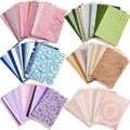 108 Sheets Textured Scrapbook Paper and Mesh Fabric Assorted Set by emmoolife