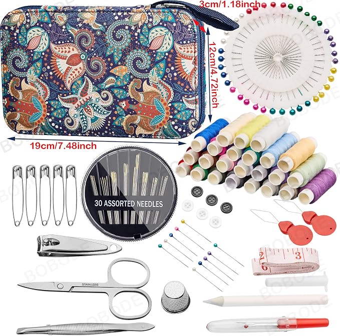 130 PCS Paisley Printing Sewing Kit - Image 2