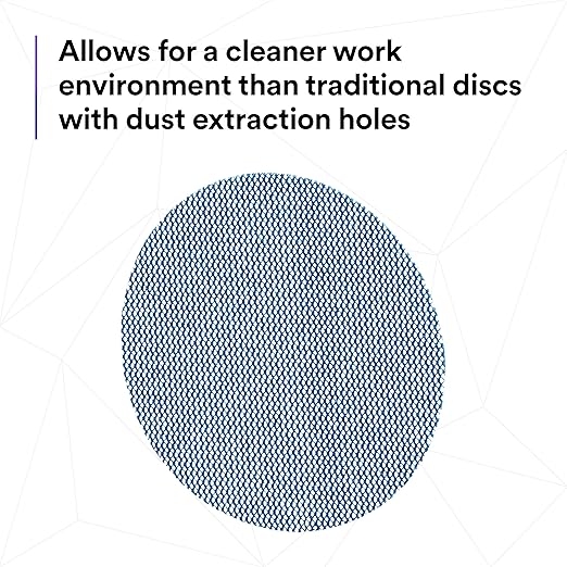 3M Xtract Net Disc 310W, 120+, 3 in, Die 300V, Pack of 50 Hook and Loop Sanding Discs, Virtually Dust-Free, Value Option for Metal, Wood, Composites, Stock Removal, and Fine Finishing