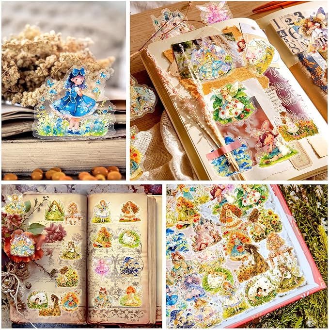 60Pcs Kawaii Girls Stickers for Journaling - Image 2
