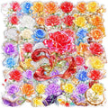 50Pcs Clear Crystal Rose Aesthetic Stickers by Unknown