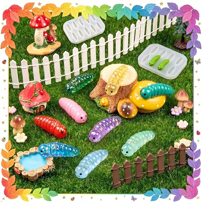 Mini Worm Resin Silicone Casting Mold - Image 4