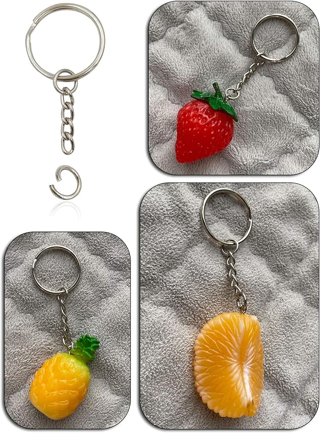Key Ring with Chain and Open Jump Rings 1 inch, 50 Pack - Image 6
