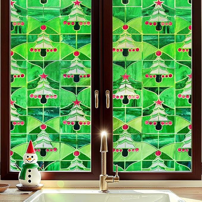 3D Stained Glass Window Film, Decorative Window Privacy Film by ADDHERES