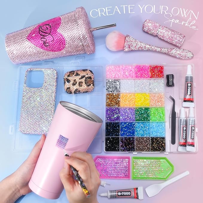 30000 Pcs Resin Jelly Rhinestones Kit, All-in-One Bedazzling Kit - Image 4