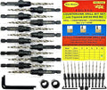 FTG USA 12 Pc #8 (11/64") Countersink Drill Bit Set for Wood with Tapered Drill Bit