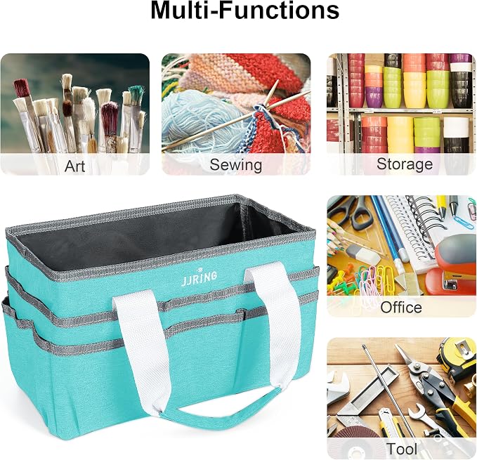 JJRING Craft Organizer Tote Bag, Art Storage Caddy - Image 5