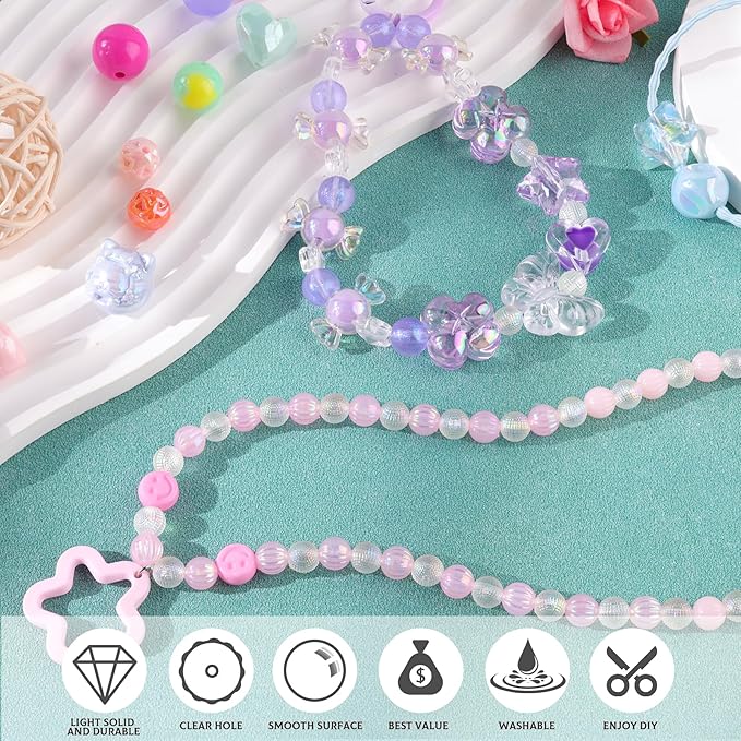 400-450PCS TINKRSTUFF Assorted Acrylic Beads - Image 3