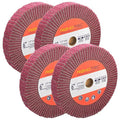 6 Inch Flap Wheel, Non-Woven Abrasive Polishing Wheel, 1 Inch Thickness, 3/4 Inch Arbor, for Bench Grinder (4 Pcs Grit320 SP)