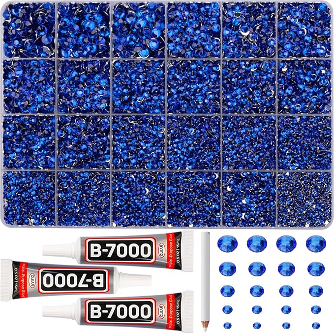 31000Pcs Royal Blue Rhinestones by Worthofbest