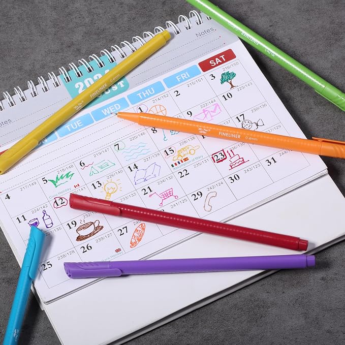 Mr. Pen- Colored Fineliner Pens, 24 Pack, 0.4mm Tip | Ergonomic Triangular - Image 5