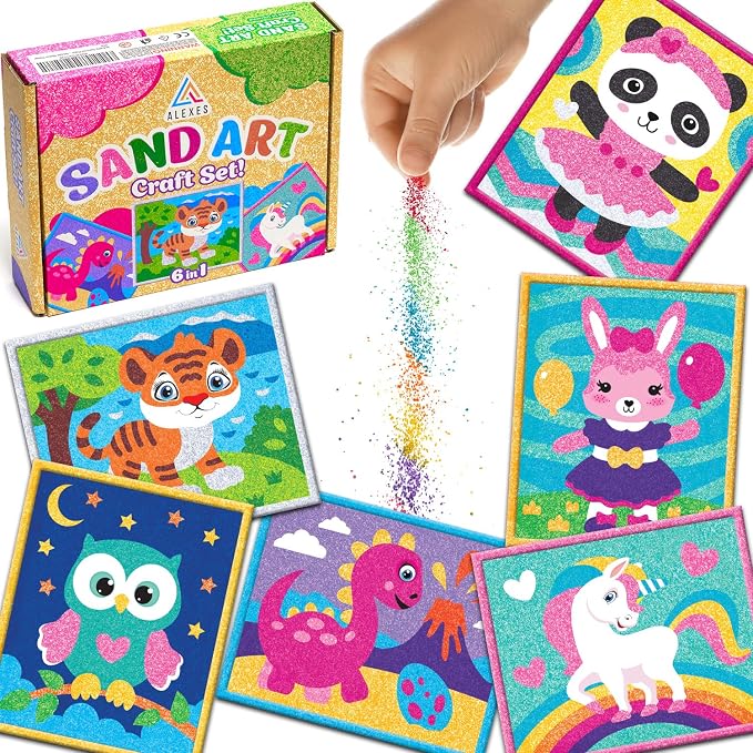 ALEXES Sand Art Kits for Kids – Sand Coloring Kit by ALEXES