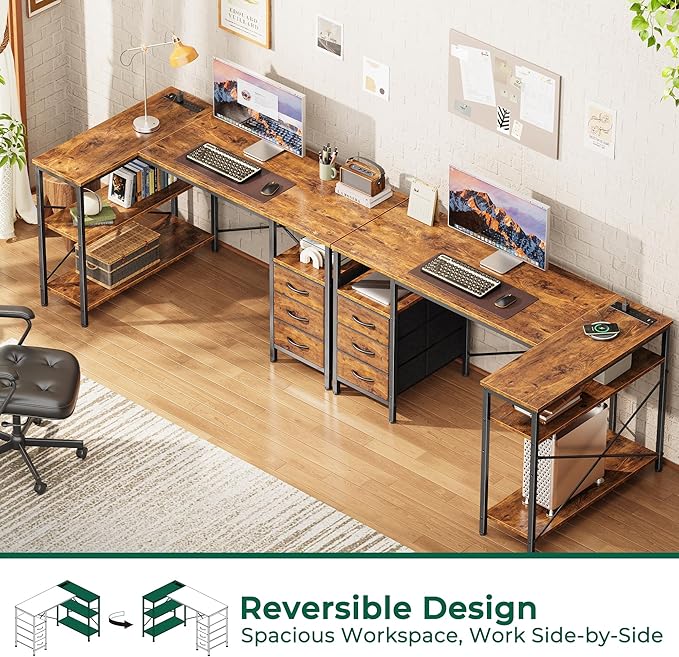 Huuger L Shaped Office Desk - Image 4