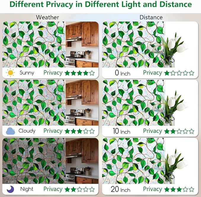 Kromapolis Window Privacy Film Decorative Stained Glass Tint - Image 4