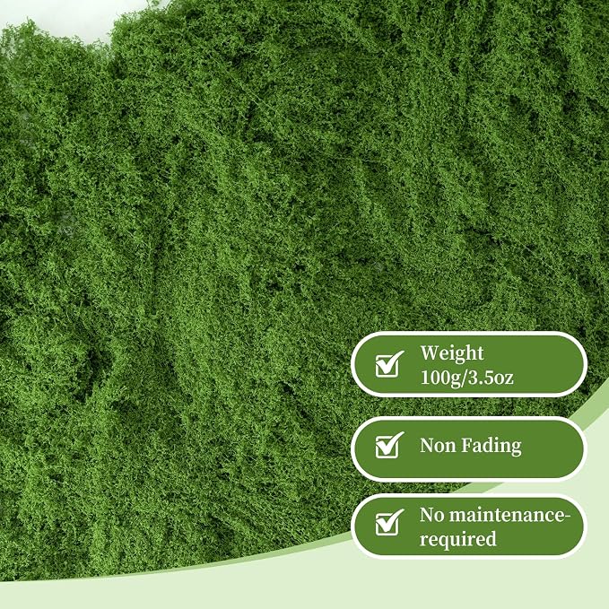 Fake Green Moss for Potted Plants, Artificial Moss for Crafts Indoor, DIY Table - Image 5