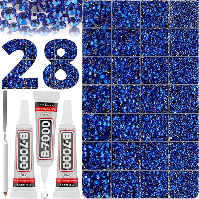 36000Pcs Royal Blue Rhinestones by Worthofbest