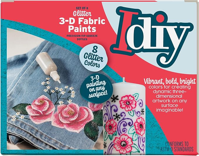 IDIY Glitter Fabric Paint Set - Image 9