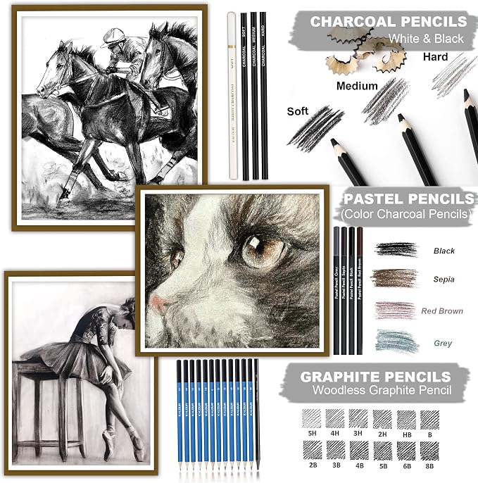 KALOUR 76 Drawing Sketching Kit Set - Image 6