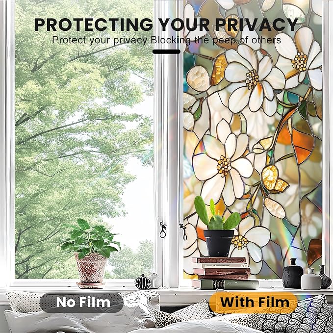 Stained Glass Window Privacy Film Static Cling - Image 5