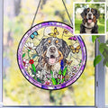 LOVELYPOD Custom Dog Stain Glass Sun Catcher, Pet Portrait Hanging Gifts by LOVELYPOD
