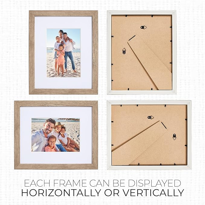 Sheffield Home 4 Piece Gallery Wall Frame Set, 8x10 Inch, Light Natural - Image 4
