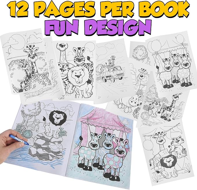 18Pcs Zoo Animal Coloring Books Bulk - Image 4