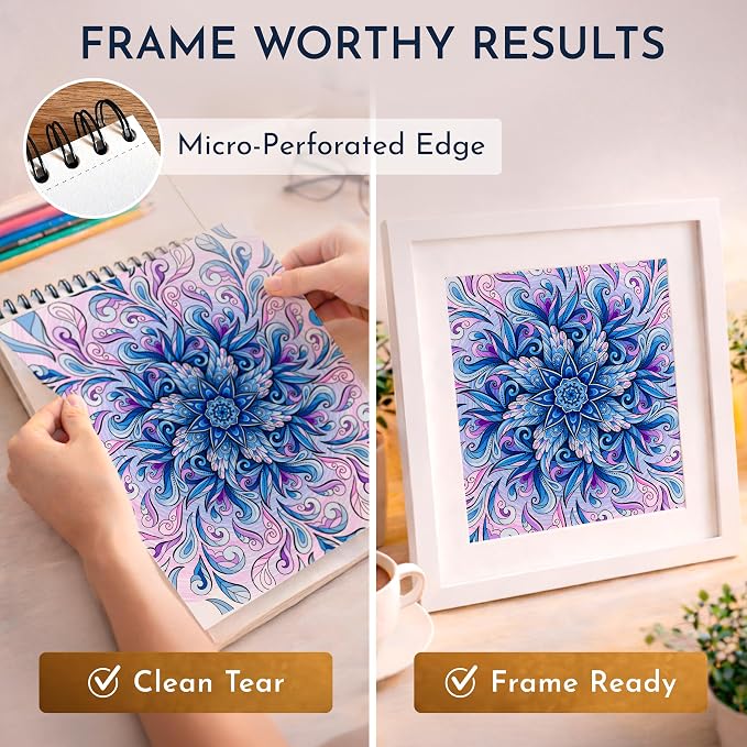 Premium Mandala Coloring Book for Adults – 50 Stress Relief Designs – 180gsm - Image 5