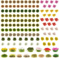 Draupnir 129 Pcs Static Grass Tuft Model Flower Vegetation Groups Self Adhesive by Draupnir