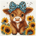 Zhenqing Highland Cow Stamped Cross Stitch Kit by ZhenqingHomeFlagship
