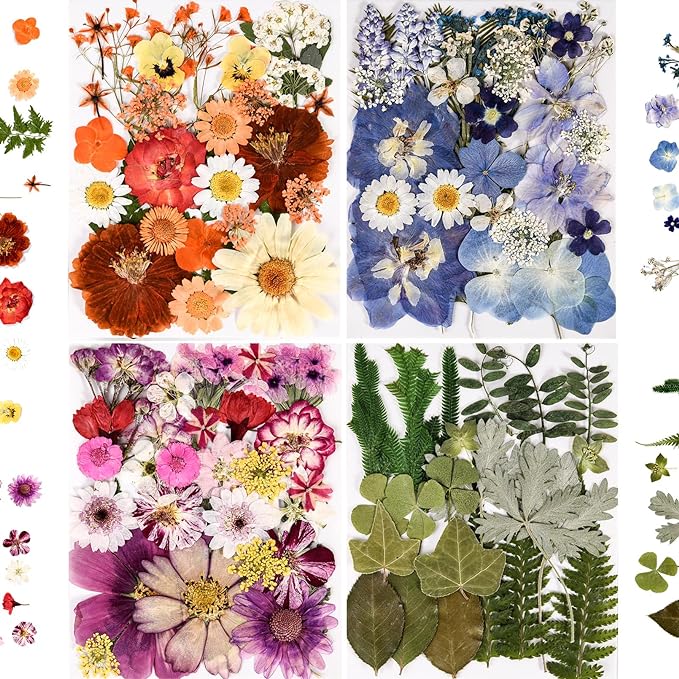 110+PCS Pressed Flowers for Resin molds Real Dried Flower Leaves for Resin by nisetten