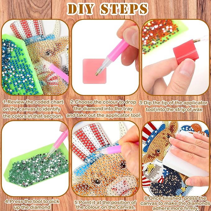 Cinnvoice 12 Pcs Summer Seasonal Diamond Art Hanging Ornament Kit - Image 4