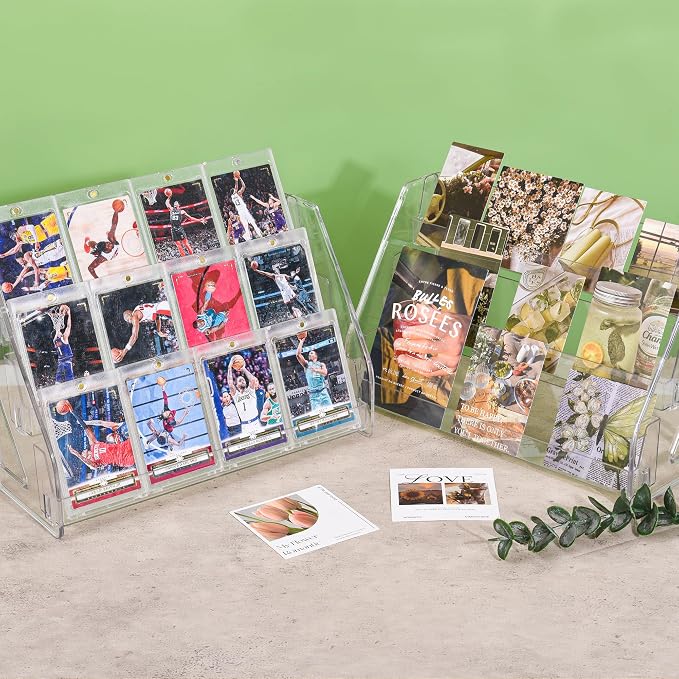 CELSOL Elevated 3 Tier Clear Acrylic Card Display Stand - Image 6