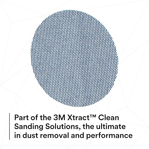 3M Xtract Net Disc 310W, 120+, 3 in, Die 300V, Pack of 50 Hook and Loop Sanding Discs, Virtually Dust-Free, Value Option for Metal, Wood, Composites, Stock Removal, and Fine Finishing