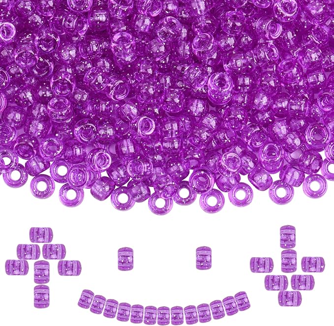 Plastic Pony Beads, for Bracelet, Hair Braiding, Friendship Bracelets, Jewelry by KAKW