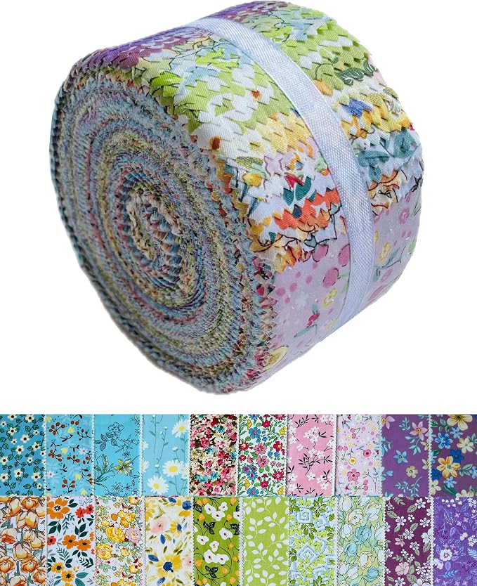 40 Strip Jelly Roll Fabric Strips by HANPATQUI