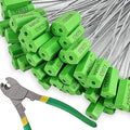 120 Pieces Security Cable Seals, Metal Number security tags for Truck, Trailers, Cargo, Containers, Vans, Oil Tank, Milk Vehicle (Green, 120 Pack)