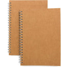 Soft Cover Spiral Notebook Journal 2-Pack, Blank Sketch Book Pad, Wirebound by DSTELIN
