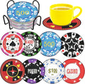 Cumule 8 Pcs Casino Diamond Art Coasters Kits by cumule