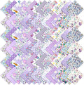 84 Pcs Purple Charm Packs for Quiltings, Cotton Quilting Fabric Bundles by Unknown