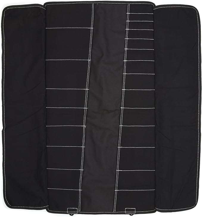 Dickies Large Wrench/Screwdriver Organizer Roll for Mechanics, 23 Tool Pockets, Durable Canvas Construction, 26 in. x 14.25 in. Unrolled, Black