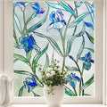 Stained Glass Window Privacy Film, 3D Decorative Window Cling, UV & Heat by Coavas