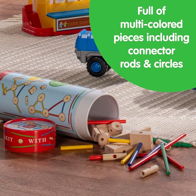 Schylling MKT Super Makit Classic Wood Construction Toy, 3+ years - Image 6