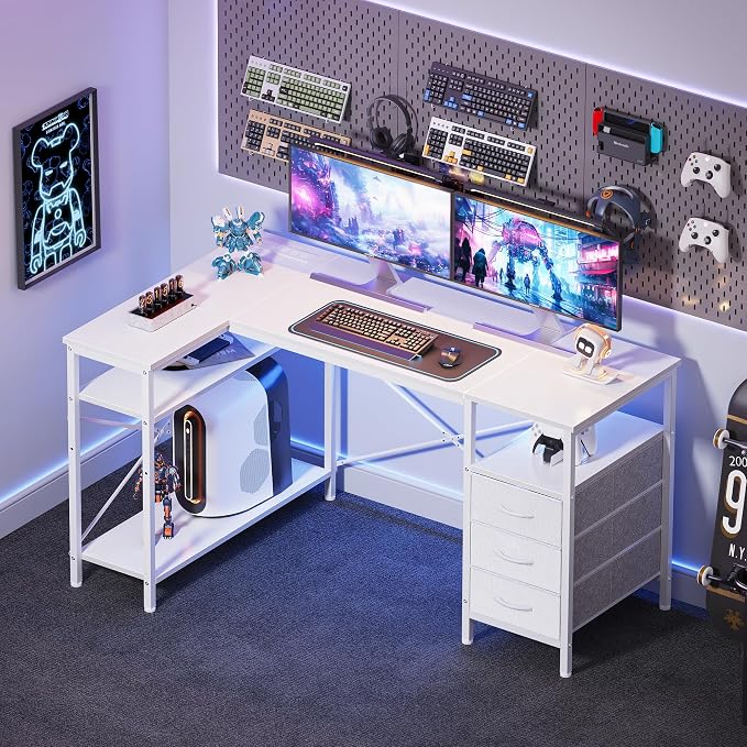 Huuger L Shaped Office Desk - Image 8