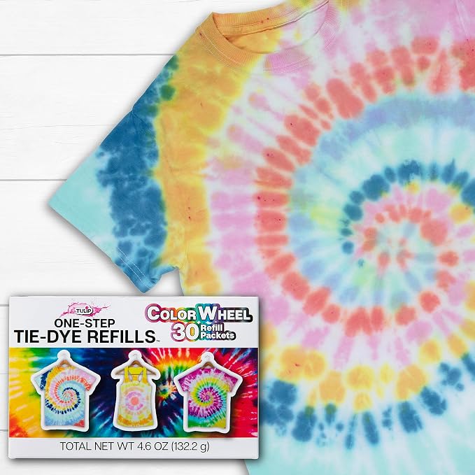 Tulip One-Step Tie-Dye Refills, Color Wheel, Permanent Fabric Dye, 30 Pack - Image 6