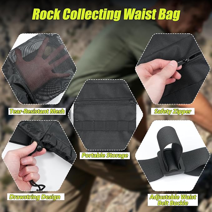 Rock Collecting Waist Bag, Foraging Bag - Image 4