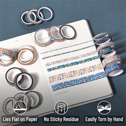 Mr. Pen- Washi Tape Set, 21 Rolls, 5 Yards/Roll | Washi Tape - Image 5