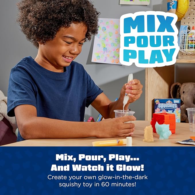 Elmer's Squishies, Kids DIY Activity Kit, Squishy Glow in the Dark Toys - Image 3