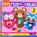 KRAFUN Teddy, Raccoon & Owl Sewing Kit by FunCreativeArtsCraftKits